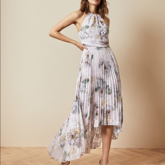 Ted Baker Daniiey Woodland Pleated Maxi Dress, size 1 - Picture 6 of 7